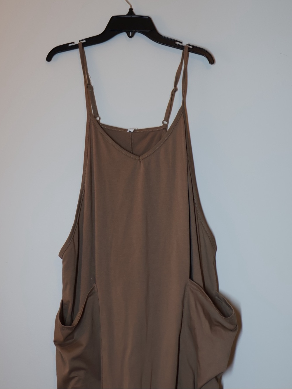 Women's Deep Self (Amazon) Brown Sleeveless Adjustable Pocket Jumper NWT